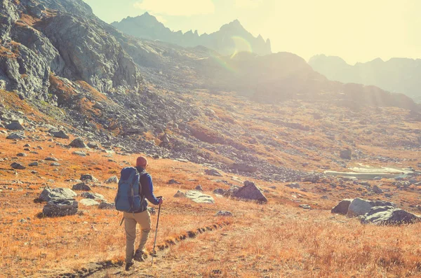 Wanderung Den Herbstbergen — Stockfoto