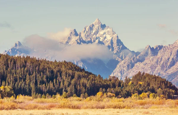 Leuchtende Farben Der Herbstsaison Grand Teton National Park Wyoming Usa — Stockfoto