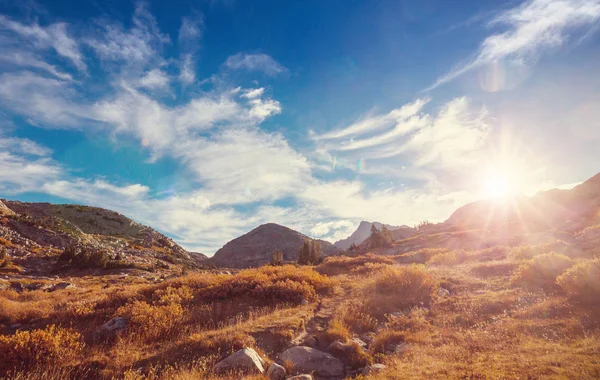 Wędrówka Wind River Range Wyoming Usa Jesienny Sezon — Zdjęcie stockowe