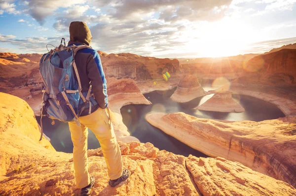 Canyon Riflessione Nel Lago Powell Usa — Foto Stock