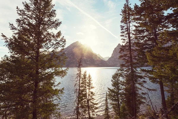 Grand Teton National Park Wyoming Amerikai Egyesült Államok Instagram Szűrő — Stock Fotó