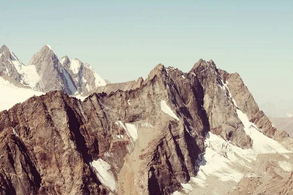 Smukt Højt Bjerg Pamir - Stock-foto