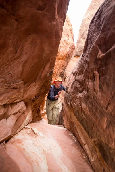 Kanion Szczelinowy Parku Narodowym Grand Staircase Escalante Utah Usa Niezwykłe — Zdjęcie stockowe