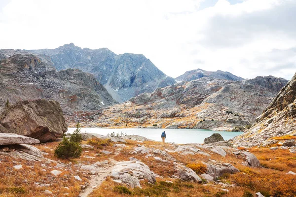 Randonnée Dans Chaîne Wind River Dans Wyoming États Unis Saison — Photo