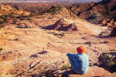 Utah dağlarda yürüyüş
