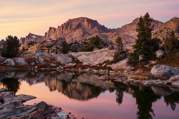 Caminata Wind River Range Wyoming Estados Unidos Temporada Otoño — Foto de Stock