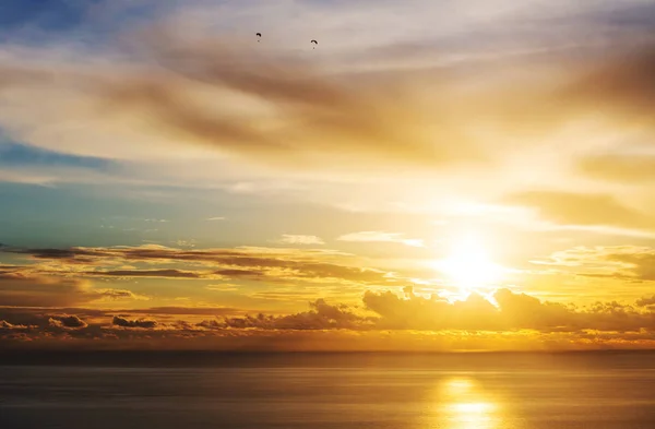 Escena Puesta Sol Sobre Mar — Foto de Stock