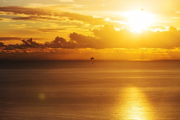 Pôr Sol Cena Acima Mar — Fotografia de Stock