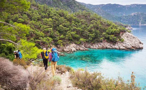 Krásné Přírodní Krajiny Tureckých Horách Lycijská Cesta Známá Mezi Turisty — Stock fotografie