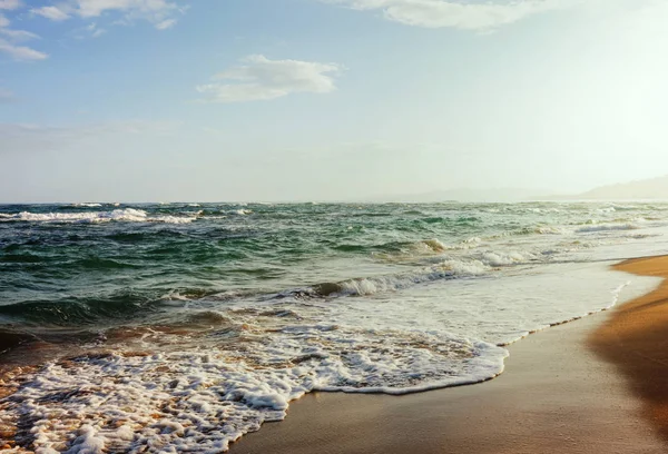 Strand Aan Oceaan Kust — Stockfoto