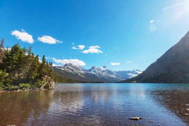 Picturesque rocky peaks of the Glacier National Park, Montana, USA clipart