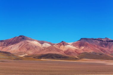 Bolivya'daki yüksek karlı dağlar
