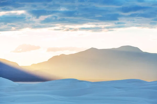 Ungewöhnliche Weiße Sanddünen White Sands National Monument New Mexico Usa — Stockfoto