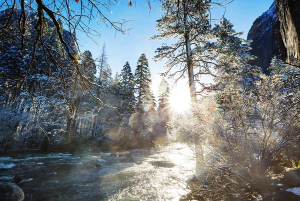 Época Inverno Parque Nacional Yosemite Califórnia Eua — Fotografia de Stock