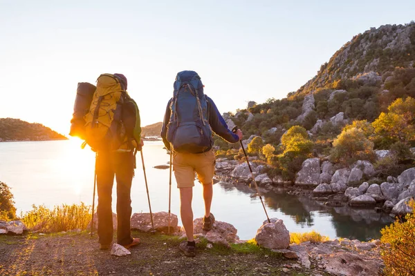 Krásné Přírodní Krajiny Tureckých Horách Lycijská Cesta Známá Mezi Turisty — Stock fotografie