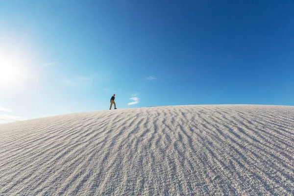 Unusual White Sand Dunes at White Sands National Monument, New Mexico, USA