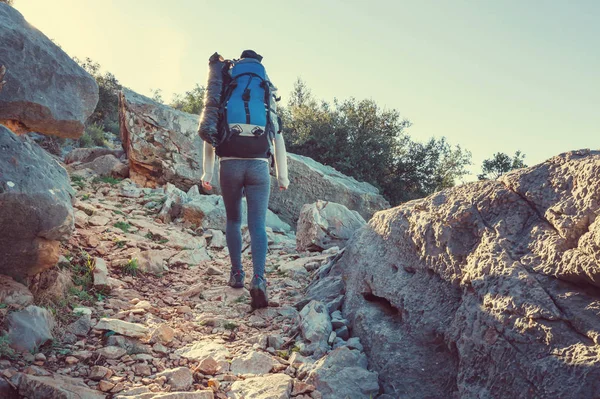 Belas Paisagens Naturais Turquia Montanhas Maneira Lícia Famosa Entre Caminhantes — Fotografia de Stock