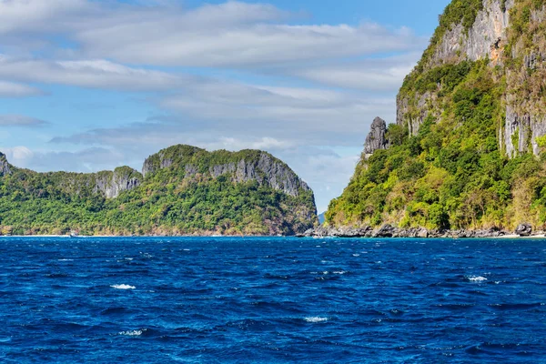 Vista Panorâmica Incrível Baía Mar Ilhas Montanha Palawan Filipinas — Fotografia de Stock