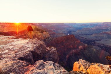 Grand Canyon Ulusal Parkı 'nda yürüyüş