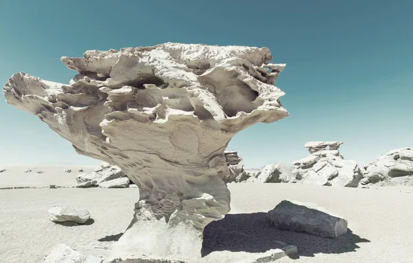 Arbol Piedra Stone Tree Rock Formation Bolivia Arbol Piedra Uyuni — Stock Photo, Image