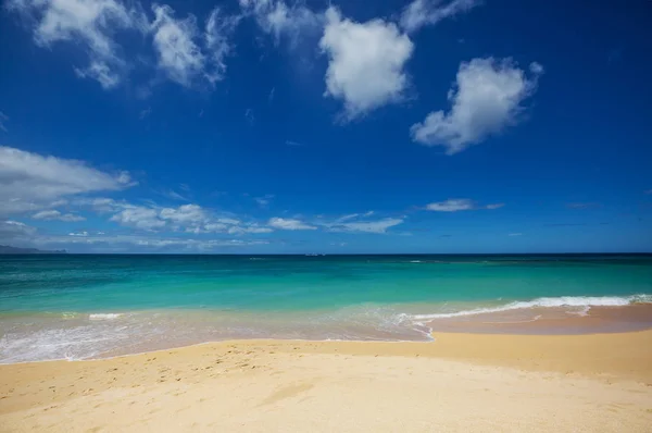 Niesamowite Hawaiian Beach Fala Oceanie Zachód Lub Wschód Słońca Surfer — Zdjęcie stockowe
