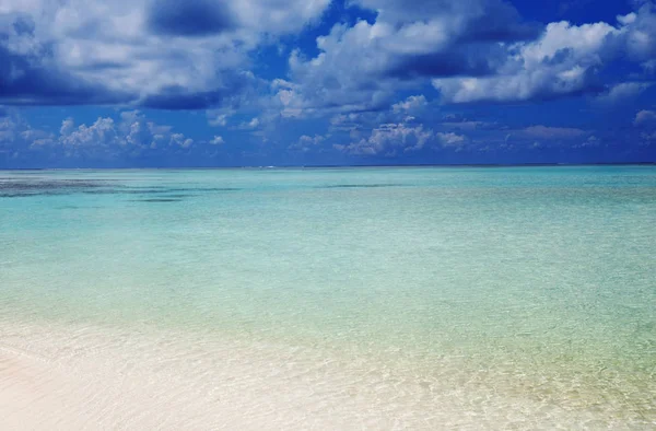 Hermosa Playa Maldivas Fondo Hermoso Natural — Foto de Stock