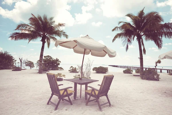 Strand Scène Maldiven Island Mooie Vakantie Achtergrond — Stockfoto