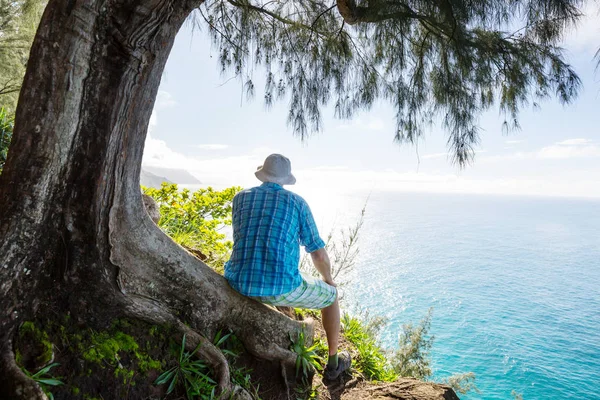 Bella Scena Tunnels Beach Sull Isola Kauai Hawaii Stati Uniti — Foto Stock