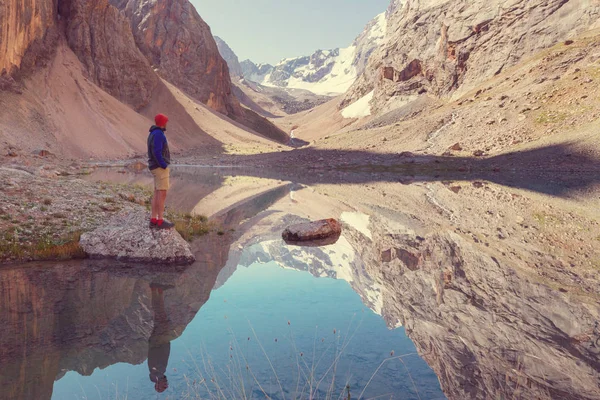 Гарне Безтурботне Озеро Горах Фанс Гілка Паміру Таджикистані — стокове фото