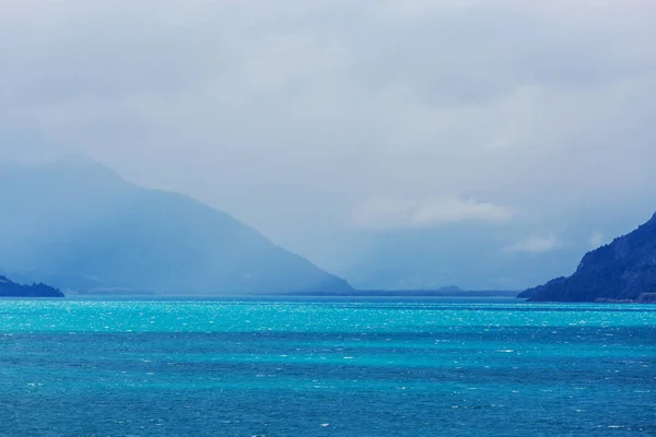 Hermoso Paisaje Montañoso Largo Carretera Grava Carretera Austral Sur Patagonia —  Fotos de Stock