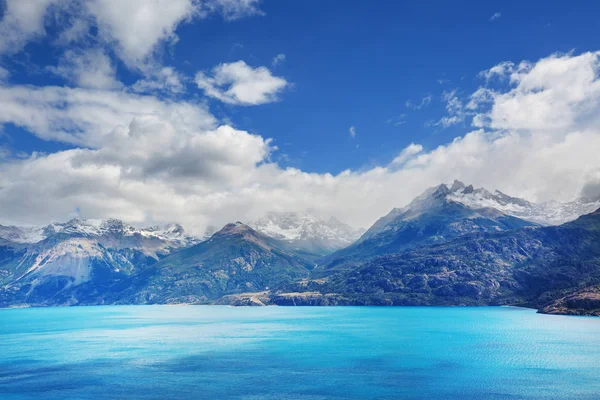 Hermoso Paisaje Montañoso Largo Carretera Grava Carretera Austral Sur Patagonia — Foto de Stock