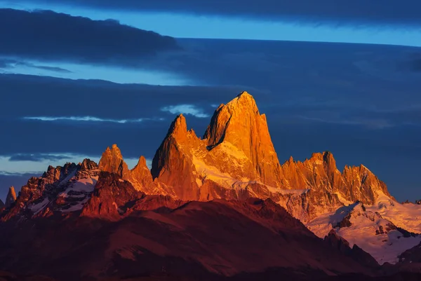 Famoso Cerro Fitz Roy Uno Dei Più Belli Difficili Accento — Foto Stock