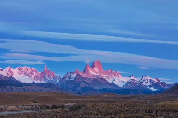 Berühmter Cerro Fitz Roy Einer Der Schönsten Und Schwersten Akzentuierenden — Stockfoto