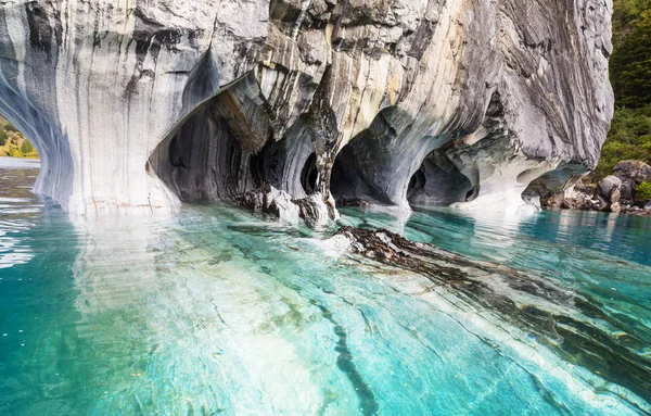 Grottes Marbre Inhabituelles Sur Lac Général Carrera Patagonie Chili Carretera — Photo