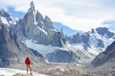 Hike in the Patagonian mountains, Argentina clipart