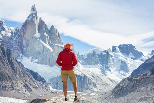 Berömd Vacker Topp Cerro Torre Patagonien Berg Argentina Vackra Berg — Stockfoto