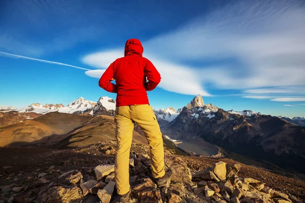 Wanderung Patagonischen Gebirge Argentinien — Stockfoto