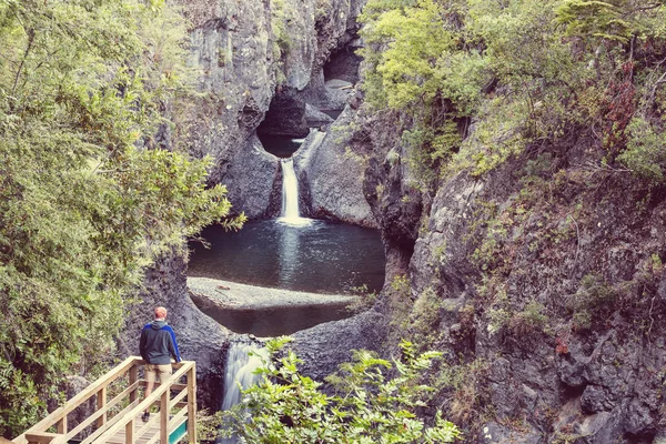 Schöner Wasserfall Chile Südamerika — Stockfoto