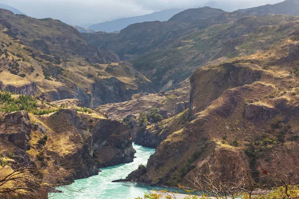 Красивый Горный Ландшафт Вдоль Гравийной Дороги Carretera Austral Южной Патагонии — стоковое фото