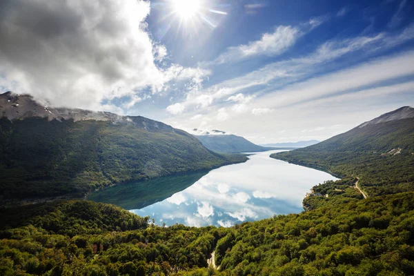 巴塔哥尼亚美丽的山景 阿根廷 南美洲的山区湖 — 图库照片