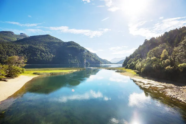 Nádherná Horská Krajina Patagonii Horské Jezero Argentině Jižní Amerika — Stock fotografie