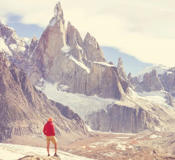 Caminata Las Montañas Patagónicas Argentina — Foto de Stock