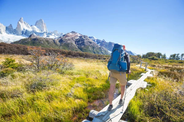 Kirándulás Patagóniai Hegyekben Argentína — Stock Fotó