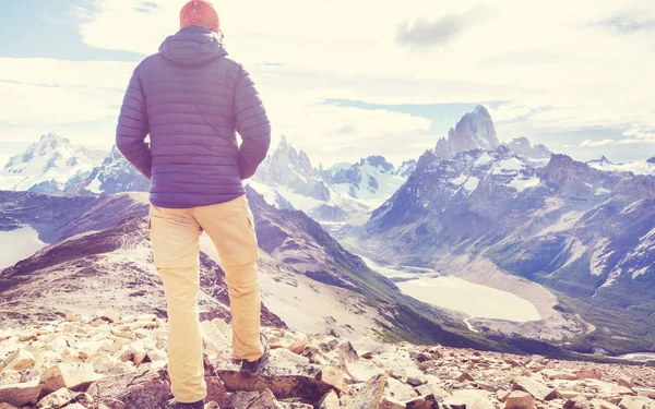 Randonnée Dans Les Montagnes Patagonie Argentine — Photo