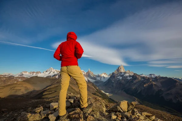 Caminhada Nas Montanhas Patagônia Argentina — Fotografia de Stock