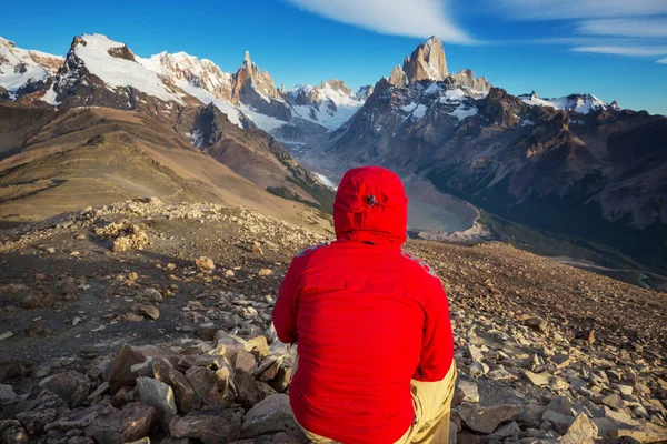 Turistika Patagonských Horách Argentina — Stock fotografie