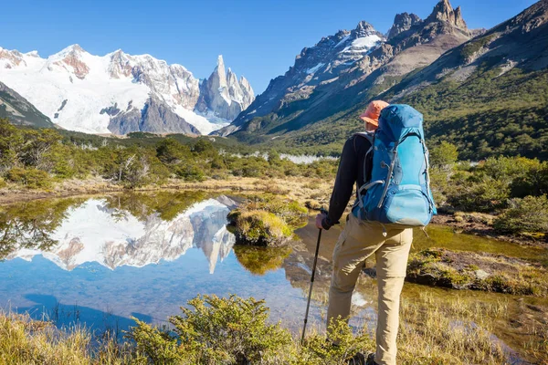 Wanderung Patagonischen Gebirge Argentinien — Stockfoto