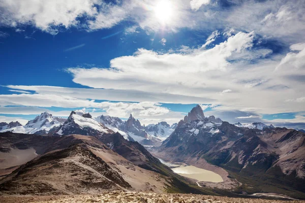 Beroemde Cerro Fitz Roy Een Van Mooiste Moeilijk Accentueren Rotsachtige — Stockfoto