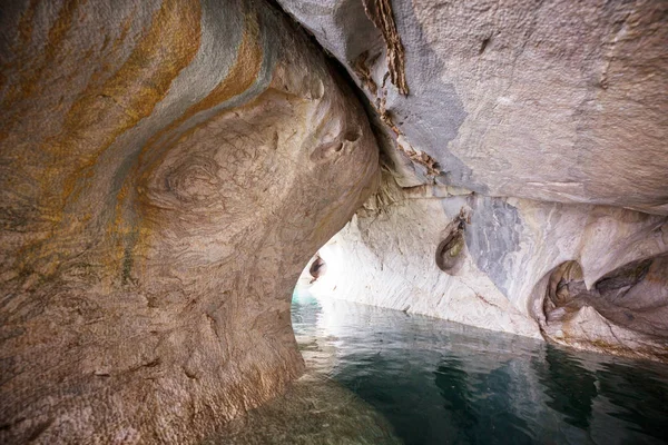 Ongewone Marmeren Grotten Het Meer Van General Carrera Patagonië Chili — Stockfoto