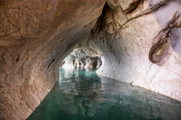 Grottes Marbre Inhabituelles Sur Lac Général Carrera Patagonie Chili Carretera — Photo